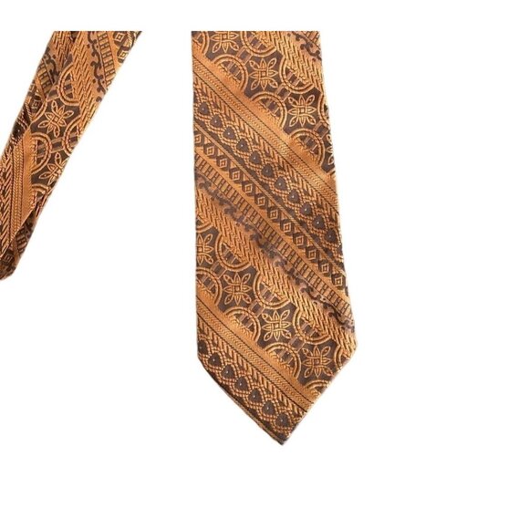 Vintage Fashion Craft Brown 1950s Mens Tie of Dacron Polyester - Picture 2 of 3